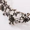 Barokke vintage zwart paarse kristal parels bruids tiaras kroon strafhulp bruiloft haaraccessoires optocht diadeem sluier tiara clips barret