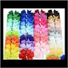 40 kleuren Candy Leuke Ontwerp Grosgrain Lint Haar Bogen Haar Pin voor Kinderen Meisjes Kinderen Baby Barrettes Party Verjaardagscadeau Haar 1APII JOOZC