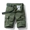 Luulla Men Summer Premium Stretch Twill Cotton Cargo Shorts Casual Fashion Solid Classic Pockets Legwear 28-38 210716
