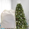 Natale grande sublimazione in bianco sacco di Babbo Natale in cotone con coulisse borsa regalo personalizzata per caramelle fai da te decorazione per feste7236943