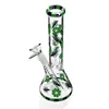 Färgglada Bee Tall Glass Bongs Bägare Bas Vattenpipor Downstem Perc Bubbler Chicha Vattenpipor Dab Rigs 14mm skål