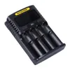 Authentic Nitecore UM4 Universal Charger for 16650 18650 14500 18500 26650 20700 21700 Battery US EU AU UK Plug Intellicharger Bat584I