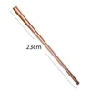 Metal Square Chopsticks Glossy Titanium Pläterad Anti Scalding Högkvalitativ 304 Rostfritt Stål Rainbow Golden Black Chopstick