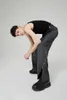 男性婦人服キャットウォーク多用途と緩いジッパードロップスラックカジュアルパンツプラスサイズのコスチューム27-46男性
