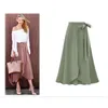 販売女性のスカート夏の到着非対称帝国のソリッドピンクのプラスサイズのカジュアルスタイルのファッションミッドスカート1191 40 210528
