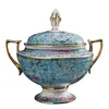 Luxo imperial doméstico cloisonne osso porcelana de utensidão