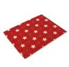 Kerstmis rode plaid linnen pad eettafel matten coaster bowl cup mat patroon keuken placemat home decor SN3049