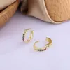 Hoop Huggie Retro Oorbellen Voor Vrouwen Eenvoudige Mini Zirkoon Goud Kleur Leuke Kleine Sieraden Ooraccessoires Geschenken Groothandel KBE363