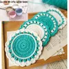 Mats & Pads 4pcs/Lot 12cm Nordic Style Hand Crochet Wedding Cup Fabric Placemats Pad Tea Coffee Kitchen Table Desk Decor