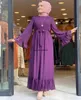 Pomoc ubrania etnicznego Mubarek Dubai abaya Hidżab muzułmańska sukienka Kaftan Turkish Islam Ramadan eid szatę femme ete Musulmane vestidos