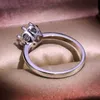 Alta vendita argento sterling 925 1 carato anello nuziale fiore cuore freccia CZ anelli di barretta per le donne argento amore gioielli regalo anelli X0715