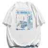 Aolamegs Oversized T-shirt Kortärmad T-shirts Japanska Harajuku Kanji Pattern Print Tee Shirt för män Streetwear Sommar 220312