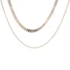 Temperament Fashion Fishbone Chain Sequ Short Clavicle Necklace Neck Chain Necklace