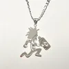 ICP Faygo Hatchetman Wisiorek Naszyjnik Clown Posiada Twiztid ABK Juggalo Hell Foces Stainless Steel Figaro Chain 18--32inch Aktywny