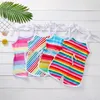 crianças macacões meninas arco-íris sling romper crianças stripe bugsuits verão moda boutique bebê roupas
