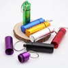 10PIECES / LOT PORTABLE MULTIFUNCTION Keychain Medical Storage Container Key Holder Aluminium Case Pillbox Health Care Pill Bottle Keyring