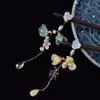 Handmade Luxurious Hair Stick Sweet Blossoms Flower Tassels Hairpin Headwear Women Jewelry Gift For Ethnic Accessory Clips & Barrettes
