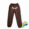 2021ss Brown Graffiti Spider Web Pattern 555555 Sweatpants Men Women 1 High Quality Sp5der Pants Joggers Drawstring TrousersukbyUKBY