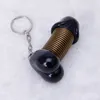 Creative Funny Penis Keychain Multi Spring Keyring Lovers Men Women Prank Gifts G1019