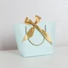 Papperspåsar Party Wedding Gift Wrapping med handtag Shopping Storage Förpackning Kosmetiska Smycken Tote Sack Ribbon Bow