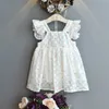 LZH 2021サマーシフォンベビーガールズドレスドット子供の王女のドレスファッションサスペンダースカート新しい綿の子供服Q0716