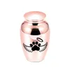 Urn di cremazione per animali domestici Mini Keepsake Jar Pendente in lega di alluminio Memorial Memorial Keepsake Urns for Dogs Cats Ashes Holder