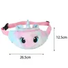 Mignon licorne enfants Fanny Pack filles taille sac en peluche jouets ceinture dégradé couleur poitrine-sac dessin animé porte-monnaie voyage poitrine sacs