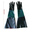 Rubber Sandblaster Sand Blast Sandblasting Gloves For Sandblast Cabinets Safety Drop 210622