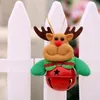 Kerstmis Pop Hanger Santa Claus Cartoon Hangers Eland Little Bear Snowman Poppen met Bell Party Hanging Decoratieve Ornament W-00795