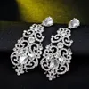 Gorgeous Chandelier Wedding Long Earring for Women Clear Color Crystal Bridesmaid Drop Earrings Party Jewelry BA039