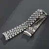Watch Bands 12mm 13mm 17mm 20mm 21mm 316L Solid Stainless Steel Jubilee Curved End Strap Band Bracelet Fit For340n