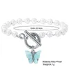 Perles Strands Mode Simple Papillon Charmes Bracelet Pour Femmes Argent Imitation Perles OT Boucle Coloré Chaîne Bracelets Bracelets Trum22