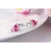 어린이 925 스털링 실버 핑크 에나멜 아이스크림 아기 아이들을위한 작은 스터드 귀여운 파티 귀걸이 한국 보석