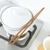 Chopsticks Hushållsbord Långt stekt trä Nudel 38cm Lack Vax Mackraware Hashi Sushi Kinesiska