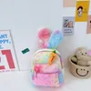 Crianças Mini Backpack Backpack Purse Cartoon Bolsas de ouvido de coelho fofas Para meninas, mochilas de tinta