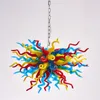 Moderne luxe hangers lamp 100% handgemaakte mondgeblazen Multi Color Glass Murano kroonluchter Italiaanse stijl design slaapkamer decoratie