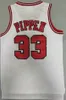 Men Vintage Basketball Scottie Pippen Jersey 33 Dennis Rodman 91 Michael 23 Stripe Black Red White Blue Color Team Retro Breathable For Sport Fans Throwback