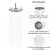 Canecas 20oz copo de água eco-friendly dupla camada de aço inoxidável isolado tumbler com palha para home341h