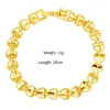 Link Chain 24K Gold Pating Hart Braam Bracelet Bangle Girls Dames Floemarmbanden sieraden voor hoogwaardige handgeschenken Trum22