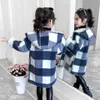 Herbst Winter Mädchen Casual Jacken Warme Mit Kapuze Oberbekleidung Mode Woll Langen Mantel Kinder Kleidung Teeange Outfits 9 211011