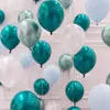 Party Decoration 20pcs 10inch dubbelskikt Pärl Teal Green Latex Balloon Turquoise Helium Premium Balloons Födelsedag bröllopsdekorationer