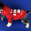 Letra de cor sólida Pet Hoodies Simples Impresso Capuz De Cão De Cão Filhote De Cachorro Schnauzer Schnauzer à prova de vento