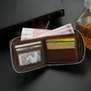 Portafoglio corto da uomo moda smerigliato Pu Leather Casual Multi-card Borsa con cerniera Porta carte d'identità Portamonete minimalista Portafoglio301T