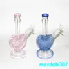 9 inch mini Dab Rig kleurrijke dikke glazen bongs waterpijp inline perc waterleidingen 14 mm gewricht olieligingen kleine bong met kom