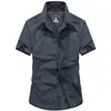 overhemd mannen Chemises Hommes Marque Gris Mens Designer Chemise À Manches Courtes Blouse Hommes Chemise Casual Camisetas Hombre 210527