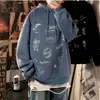 Pull surdimensionné harajuku sweats à capuche plus taille hiver imprimé vêtements à manches longues sweat-shirt femmes style coréen streetwear tops nouveau x0721