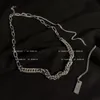 Gargantillas de moda europea y americana Hip-hop Street collar de gargantilla de acero de titanio para mujer cadena gruesa suéter collares Heal22