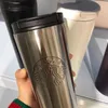 Caneca térmica de café Starbucks de aço inoxidável, copo térmico de lavanda, designer de casal, frasco de vácuo portátilENA6