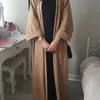 Odzież Etniczna Islamska Dla Kobiet Abaya Kaftan Sukienka Muzułmańska Moda Z Długim Rękawem Cardigan Solid Arab Dubai Tureckie sukienki islamskie