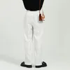 IEFB vêtements pour hommes printemps noir blanc Plaid pantalons décontractés tendance cordon taille élastique lâche pantalon droit 9Y7094 210524